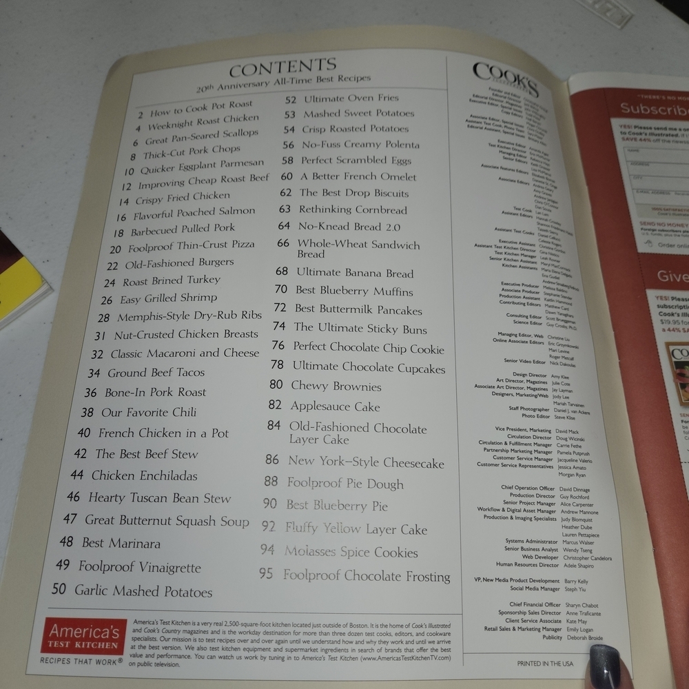 Cook's Illustrated All-Time Best Recipes 20th Anniversary Special Edition - Picture 3 of 9